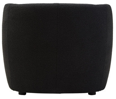 Bruge Textured Black Curved Chair - Image 4