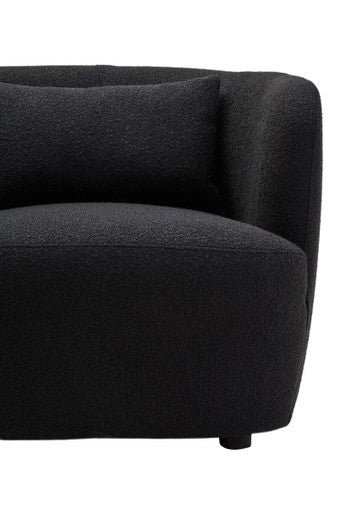 Bruge Textured Black Curved Chair - Image 5