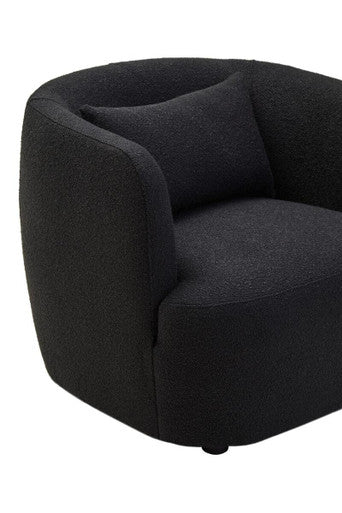Bruge Textured Black Curved Chair - Image 6