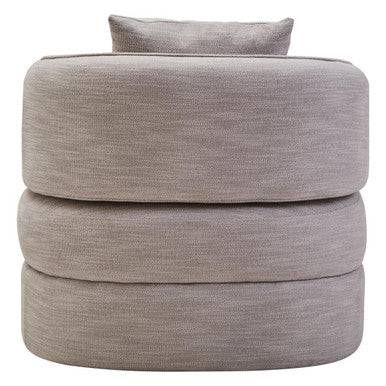 Bilani Grey Linen Effect Curved Chair - Image 4