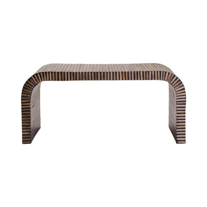 Bambusa Bamboo Inlay Curved Coffee Table