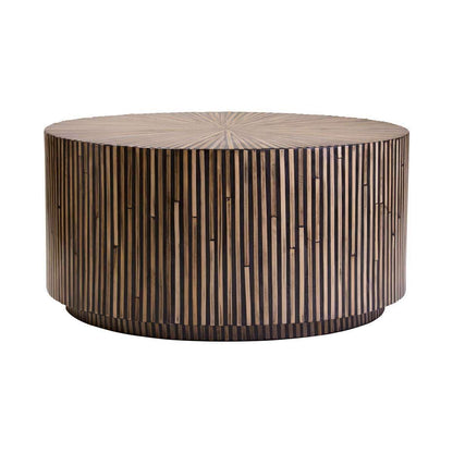 Bambusa Bamboo Inlay Round Coffee Table