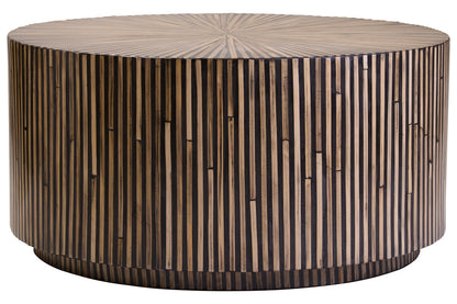 Bambusa Bamboo Inlay Round Coffee Table