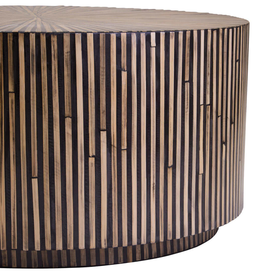Bambusa Bamboo Inlay Round Coffee Table