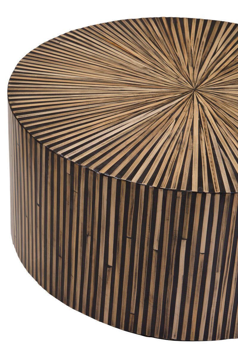Bambusa Bamboo Inlay Round Coffee Table