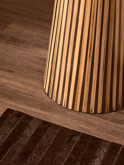 Bambusa Bamboo Inlay Round Side Table