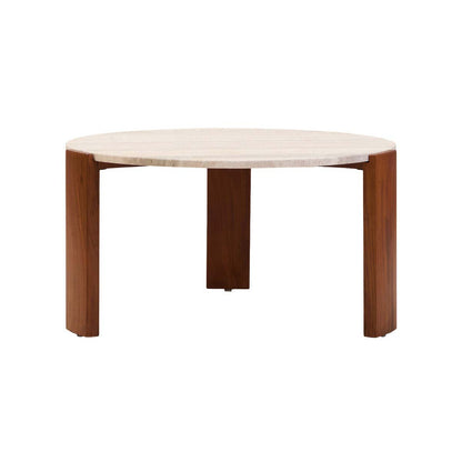 Palermo Round Travertine Top Large Coffee Table