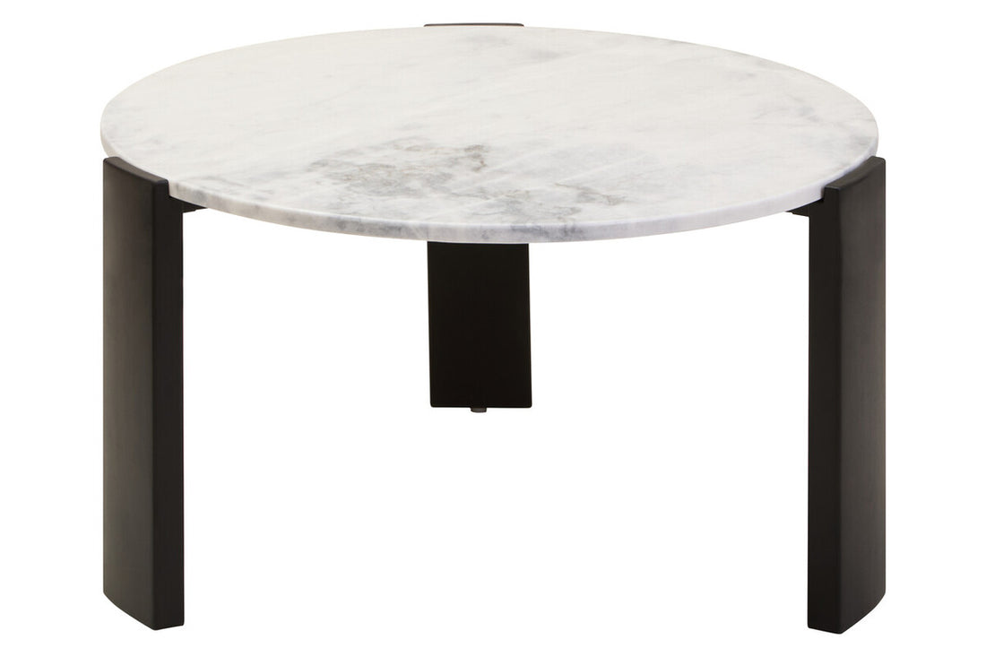 Palermo Round White Marble Top Large Coffee Table
