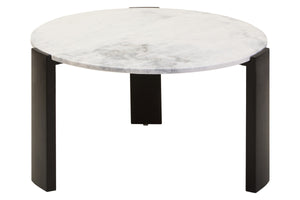 Palermo Round White Marble Top Large Coffee Table