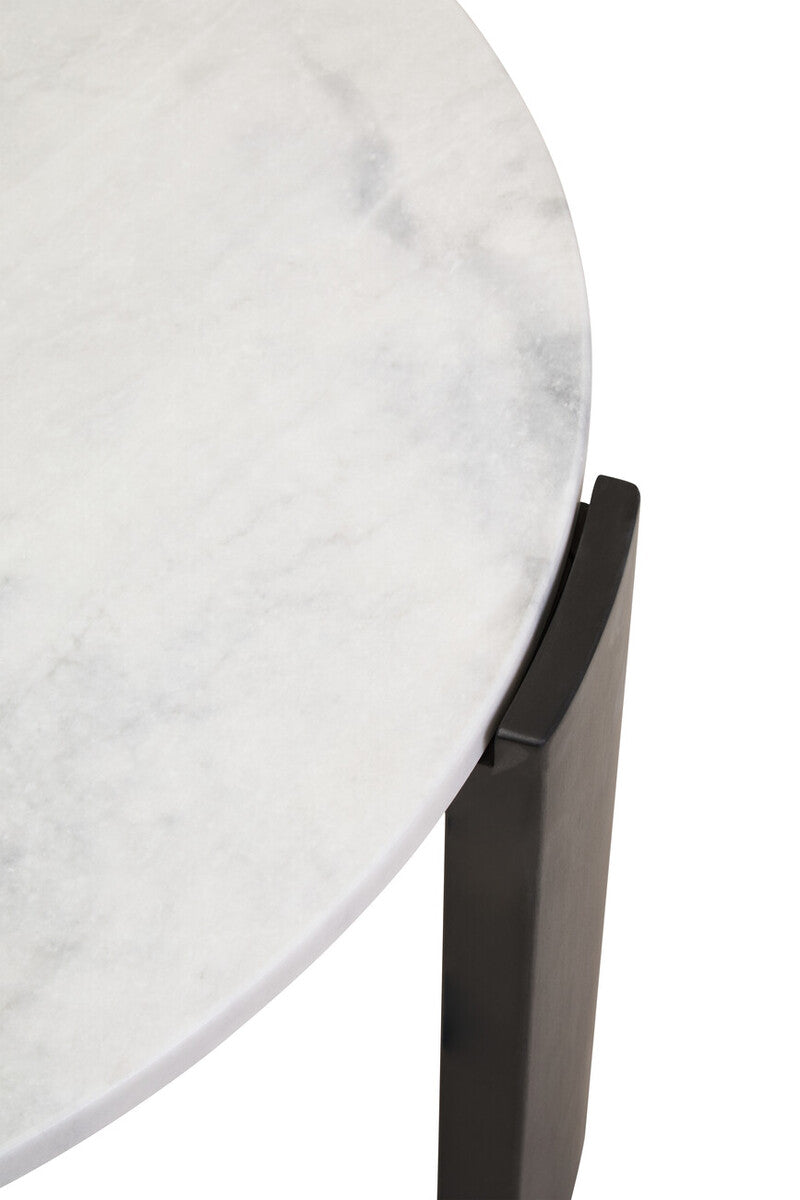 Palermo Round White Marble Top Large Coffee Table