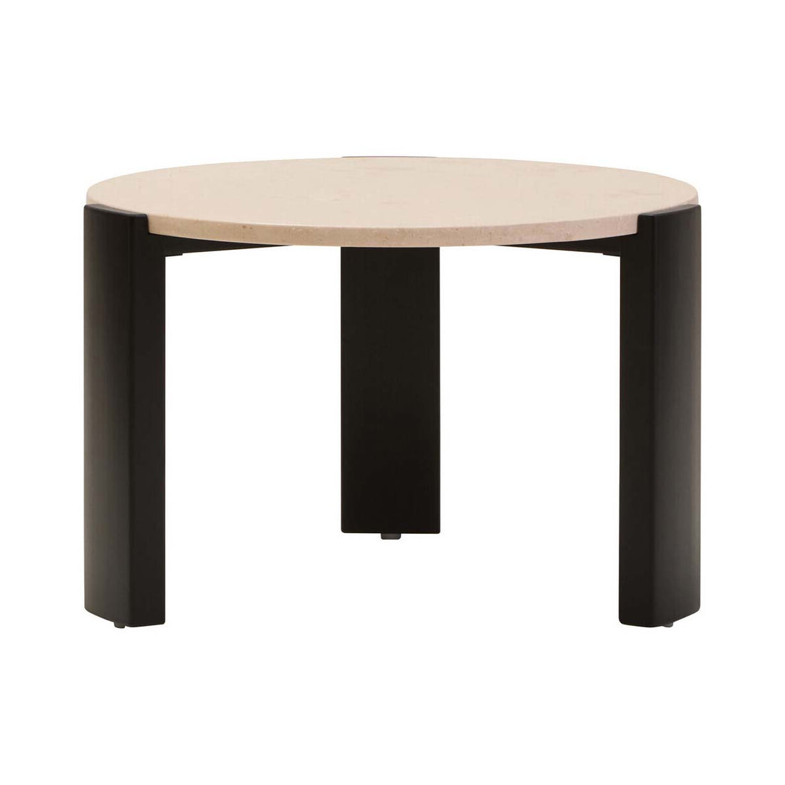 Palermo Round Cream Marble Top Small Coffee Table