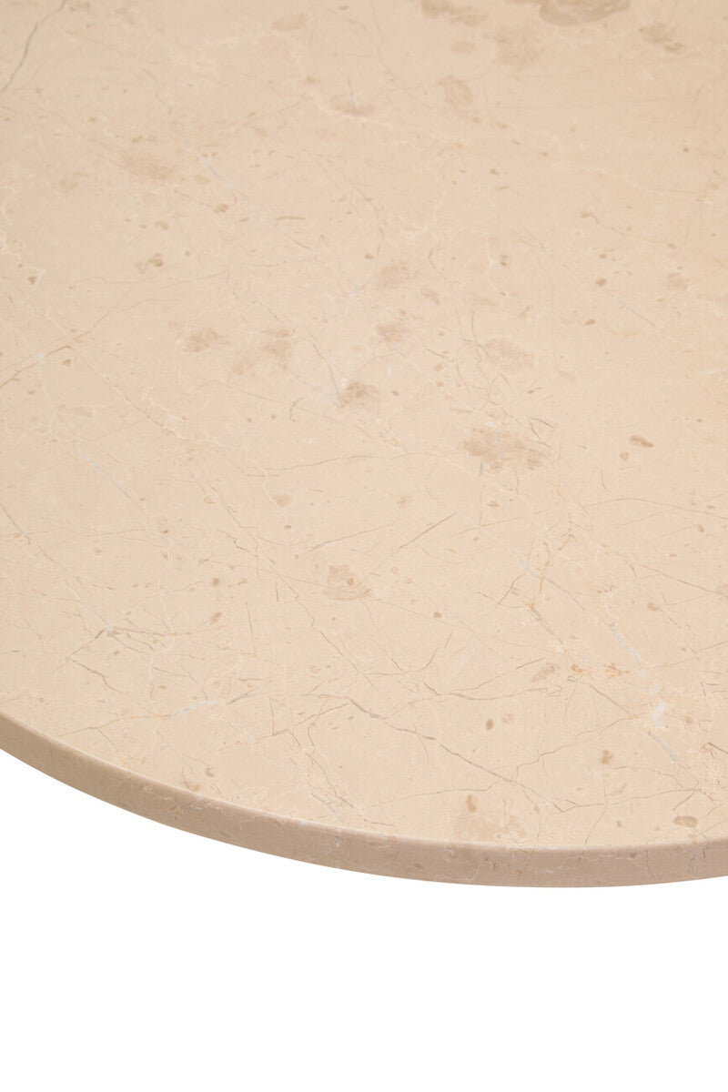 Palermo Round Cream Marble Top Small Coffee Table