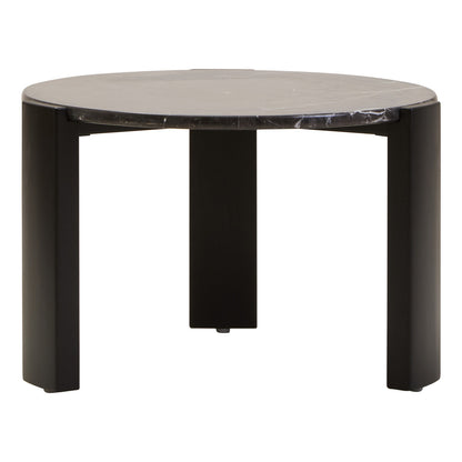 Palermo Round Black Marble Top Small Coffee Table