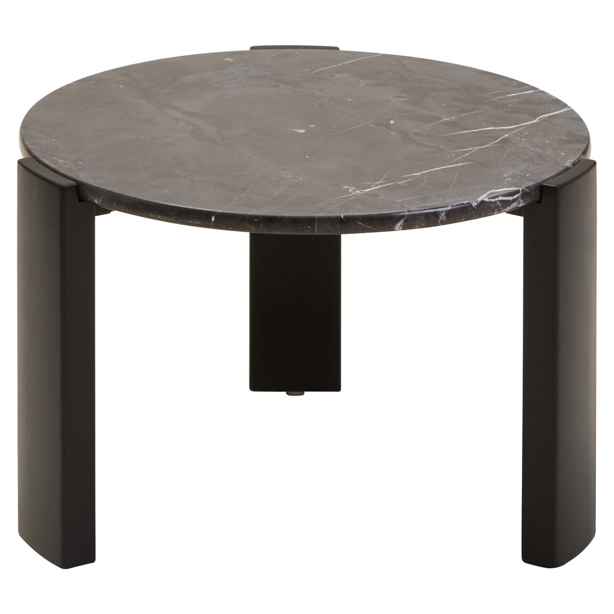 Palermo Round Black Marble Top Small Coffee Table