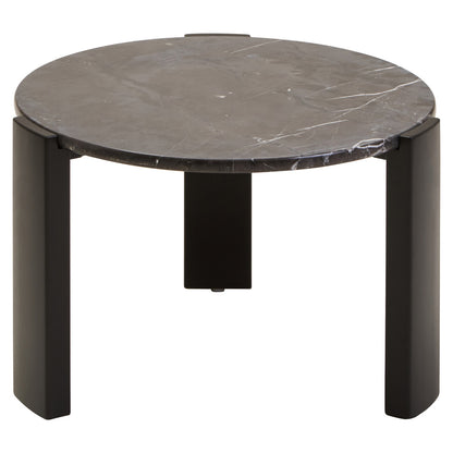 Palermo Round Black Marble Top Small Coffee Table