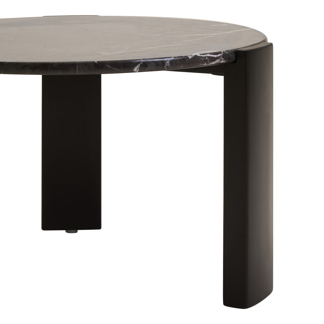 Palermo Round Black Marble Top Small Coffee Table - Image 9