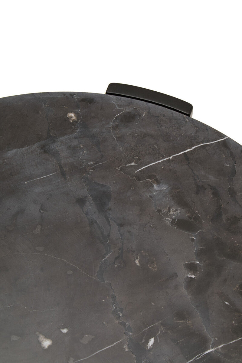 Palermo Round Black Marble Top Small Coffee Table - Image 13