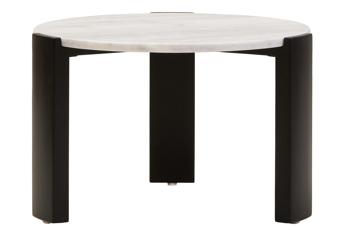 Palermo Round White Marble Top Small Coffee Table