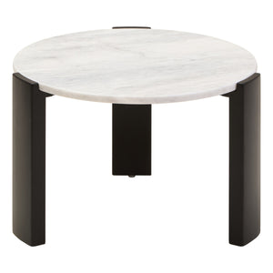 Palermo Round White Marble Top Small Coffee Table