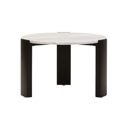Palermo Round White Marble Top Small Coffee Table