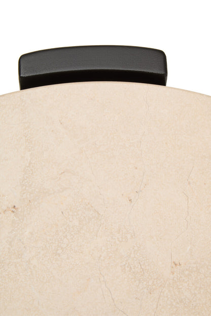 Palermo Cream Marble Top Round Side Table