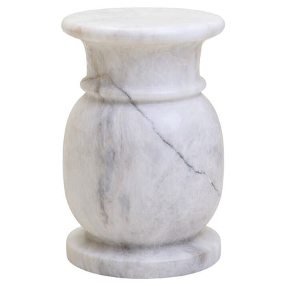 Zoro White Marble Stool