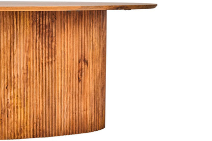 Solid Mango Wood Dining Table with Brown Finish, Torello