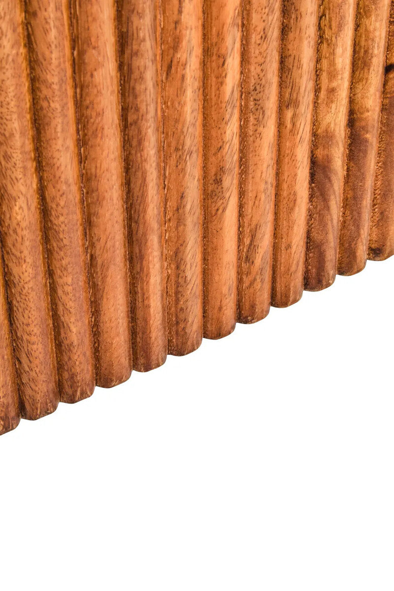 Solid Mango Wood Dining Table with Brown Finish, Torello