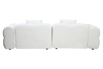 Anglet Cream Textured Fabric Large 3 Seater Sofa