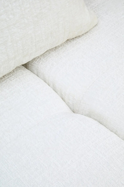 Anglet Cream Textured Fabric Large 3 Seater Sofa