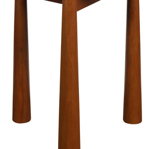 Wilbur Travertine and Brown Finish Mango Wood Side Table