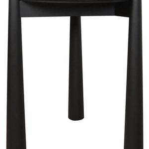 Wilbur White Marble and Black Finish Mango Wood Side Table