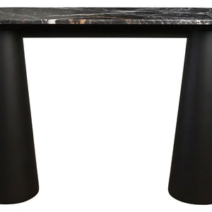Waris Black and White Marble Console Table