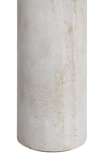 Metal Top Travertine Base Side Table | Mahon