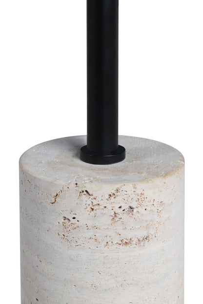 Metal Top Travertine Base Side Table | Murcia