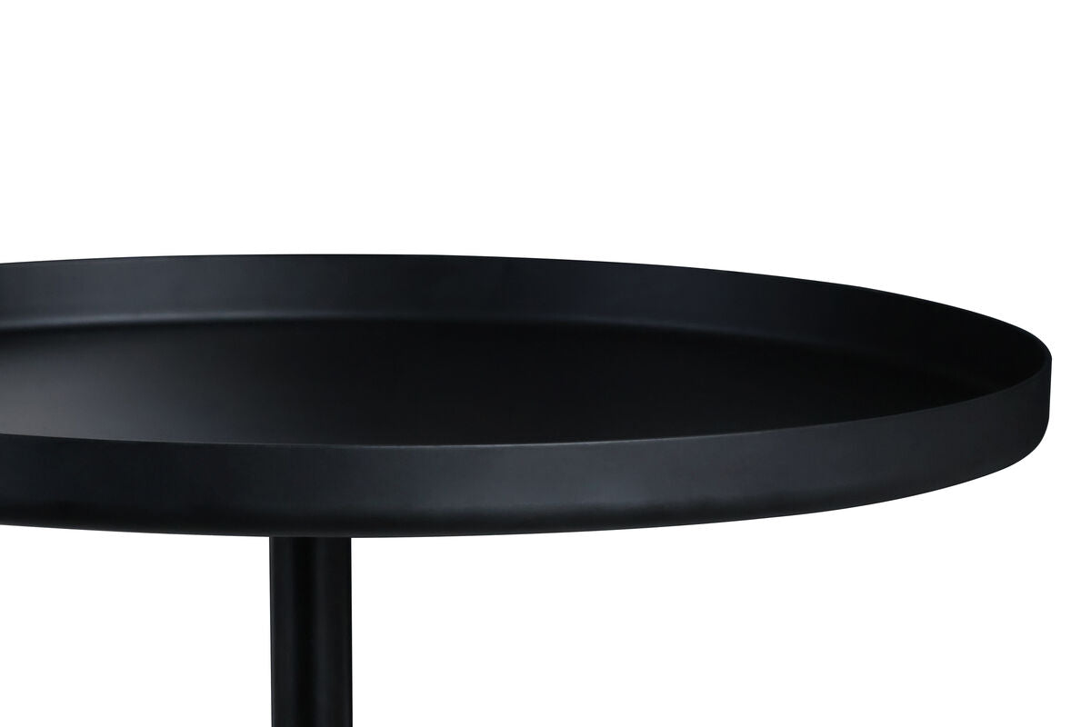 Metal Top Travertine Base Side Table | Murcia