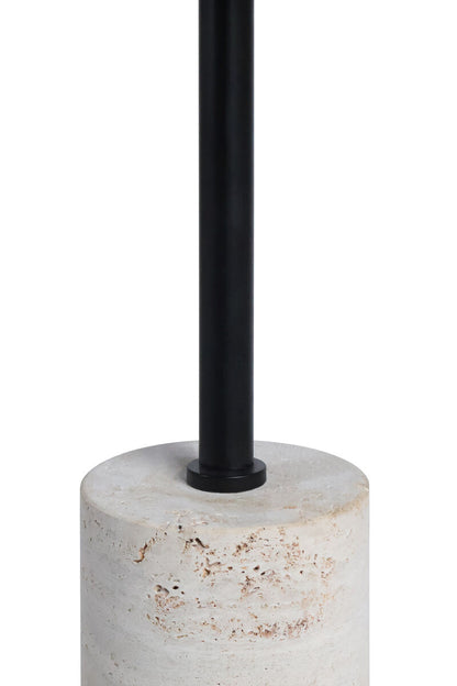 Metal Top Travertine Base Side Table | Murcia
