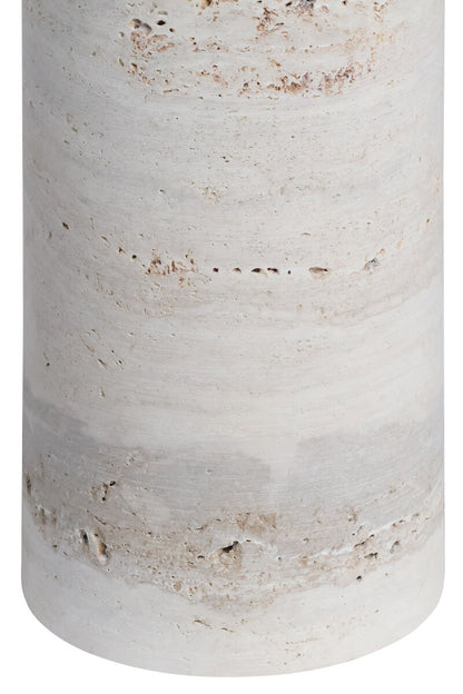 Metal Top Travertine Base Side Table | Murcia