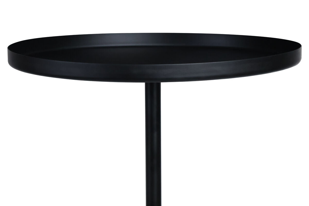 Metal Top Black and White Marble Base Side Table | Murcia