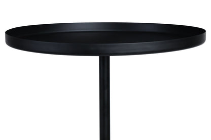 Metal Top Black and White Marble Base Side Table | Murcia