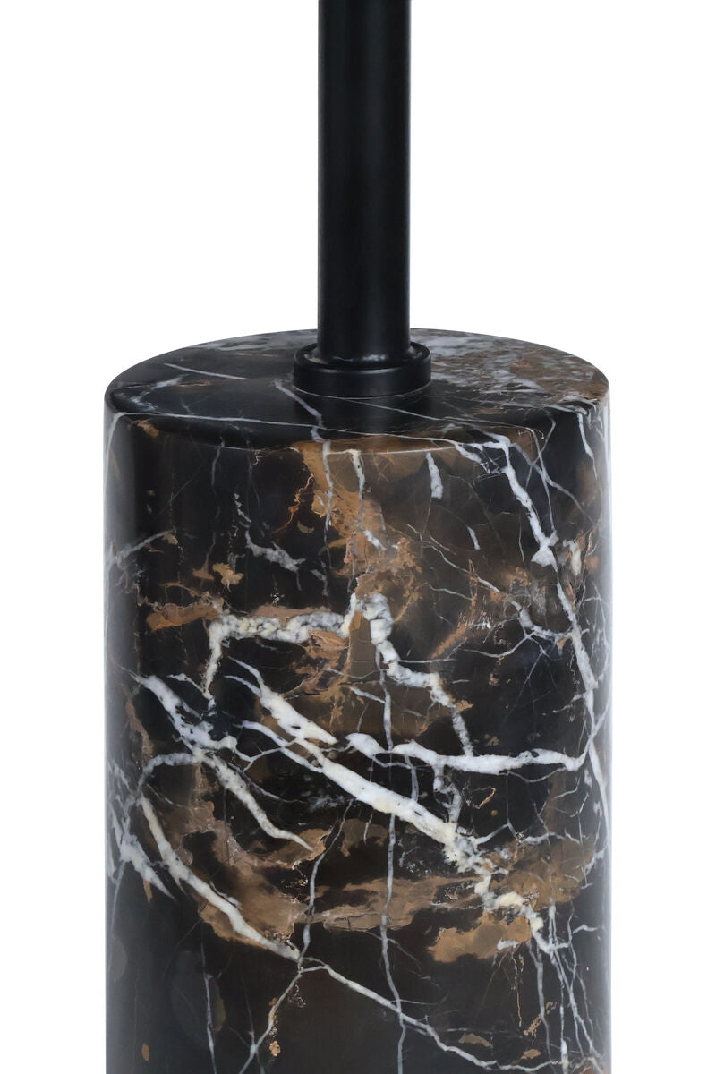 Metal Top Black and White Marble Base Side Table | Murcia