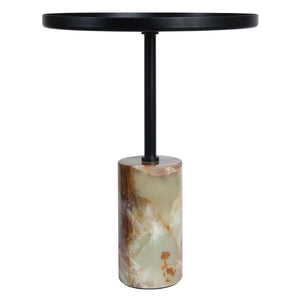 Metal Top Onyx Base Side Table | Murcia