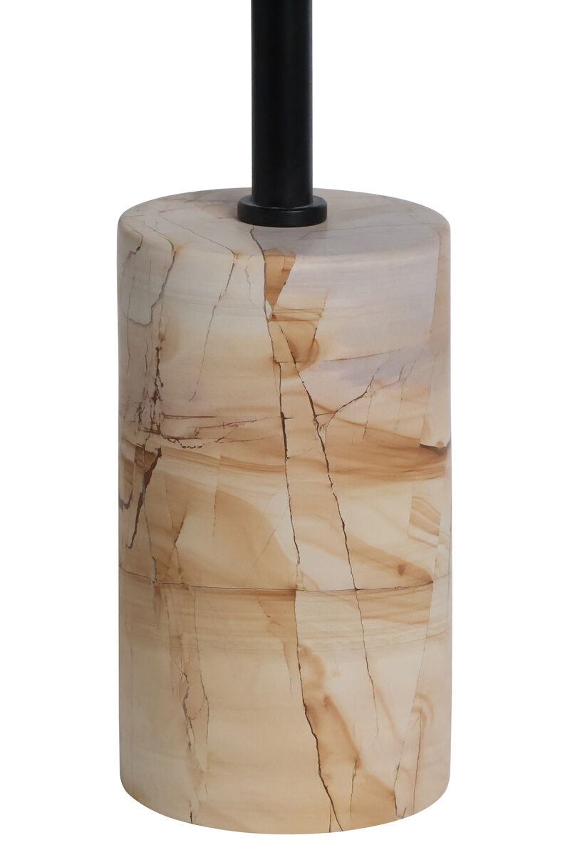 Metal Top Berma Teak Marble Base Side Table | Murcia