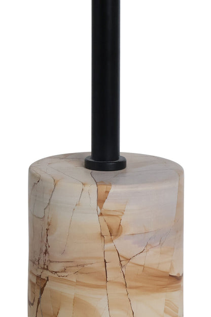 Metal Top Berma Teak Marble Base Side Table | Murcia