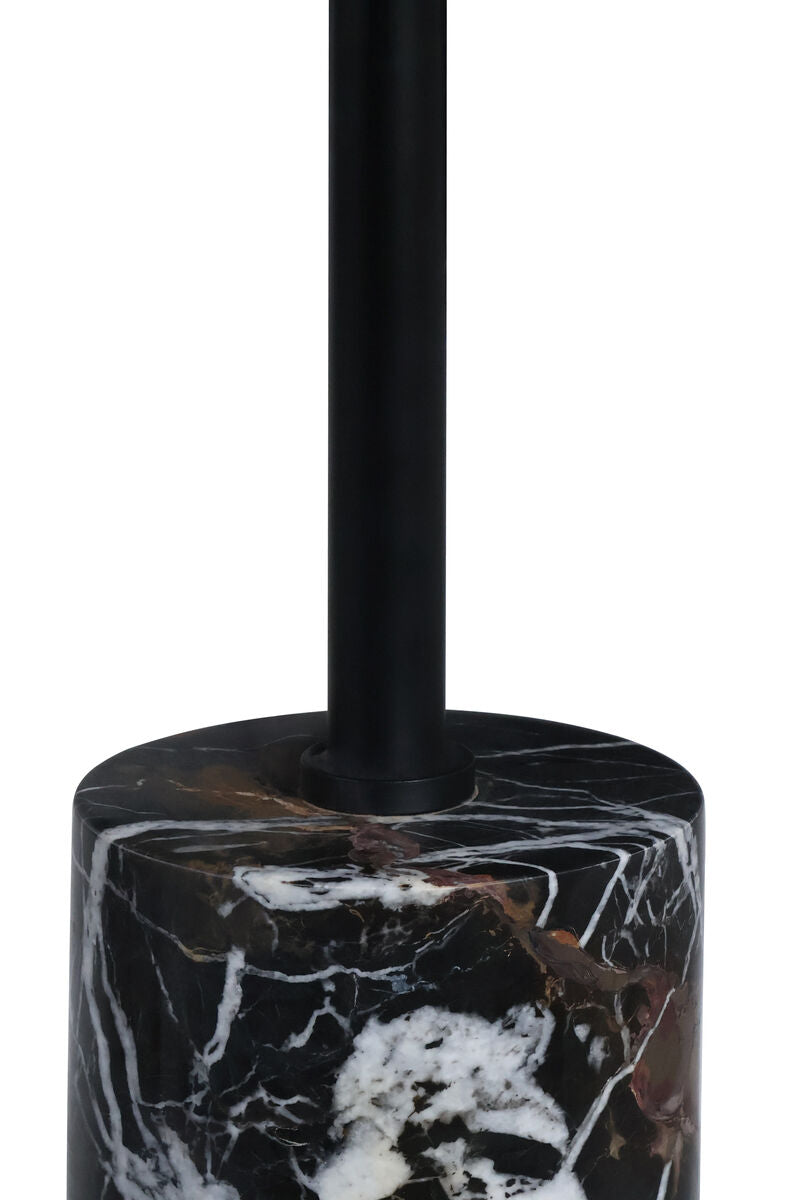 Black and White Marble Top and Base Side Table | Merida