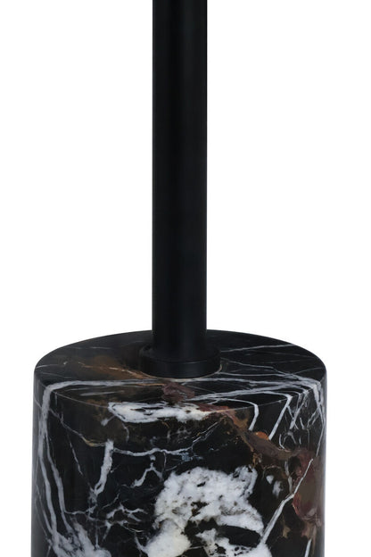 Black and White Marble Top and Base Side Table | Merida