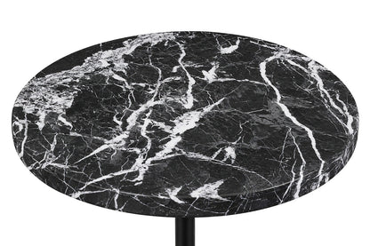Black and White Marble Top and Base Side Table | Merida