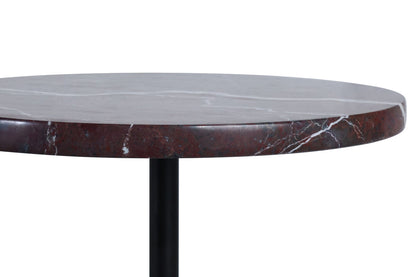 Red Marble Top and Base Side Table | Merida
