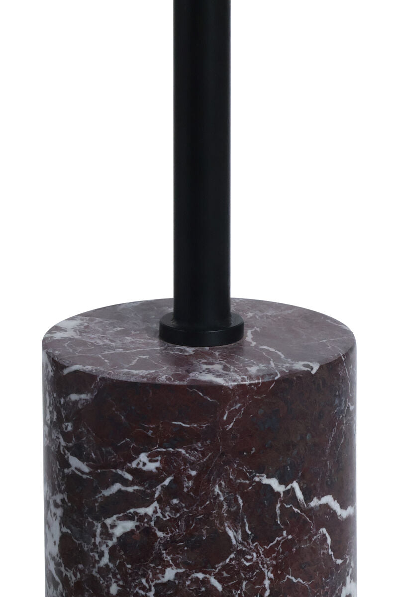 Red Marble Top and Base Side Table | Merida