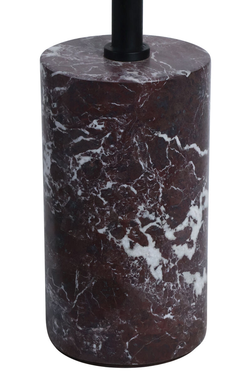 Red Marble Top and Base Side Table | Merida